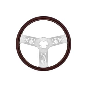 United Pacific 18" Wood Firestorm Steering Wheel. Part # 88105 Trucker Accessories, Truck Steering Wheels, Semi Truck Steering Wheels,