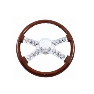 United Pacific International 18" Skull Steering Wheel With Hub & Horn Kit, Trucker Accessories, Truck Steering,