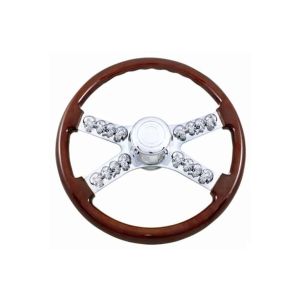 United Pacific Freightliner 18" Skull Steering Wheel With Hub & Horn Kit, Trucker Accessories, Truck Steering,