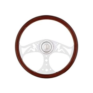 United Pacific Freightliner 18" Lady Truck Steering Wheel With Hub & Horn Kit. Part # 88131 Trucker Accessories, Truck Steering Wheels.