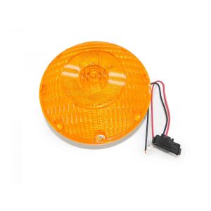 Truck Lite 91 Series, Incandescent, Yellow Round, 1 Bulb, Front/Park/Turn Signal. Part # TL 91002Y from Tracey Truck Parts.
