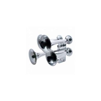 4 Trumpets Air Powered Chrome Train Horn | # 46130